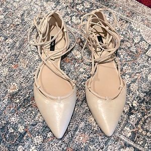 MANGO Flat shoes with ties 36